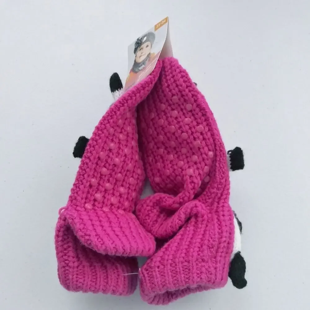 Alive Pink Knit Home socks with 3D motifs Cow Size 31-34